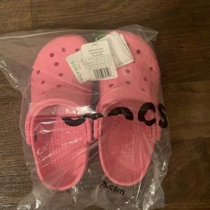 Pink crocs never been used